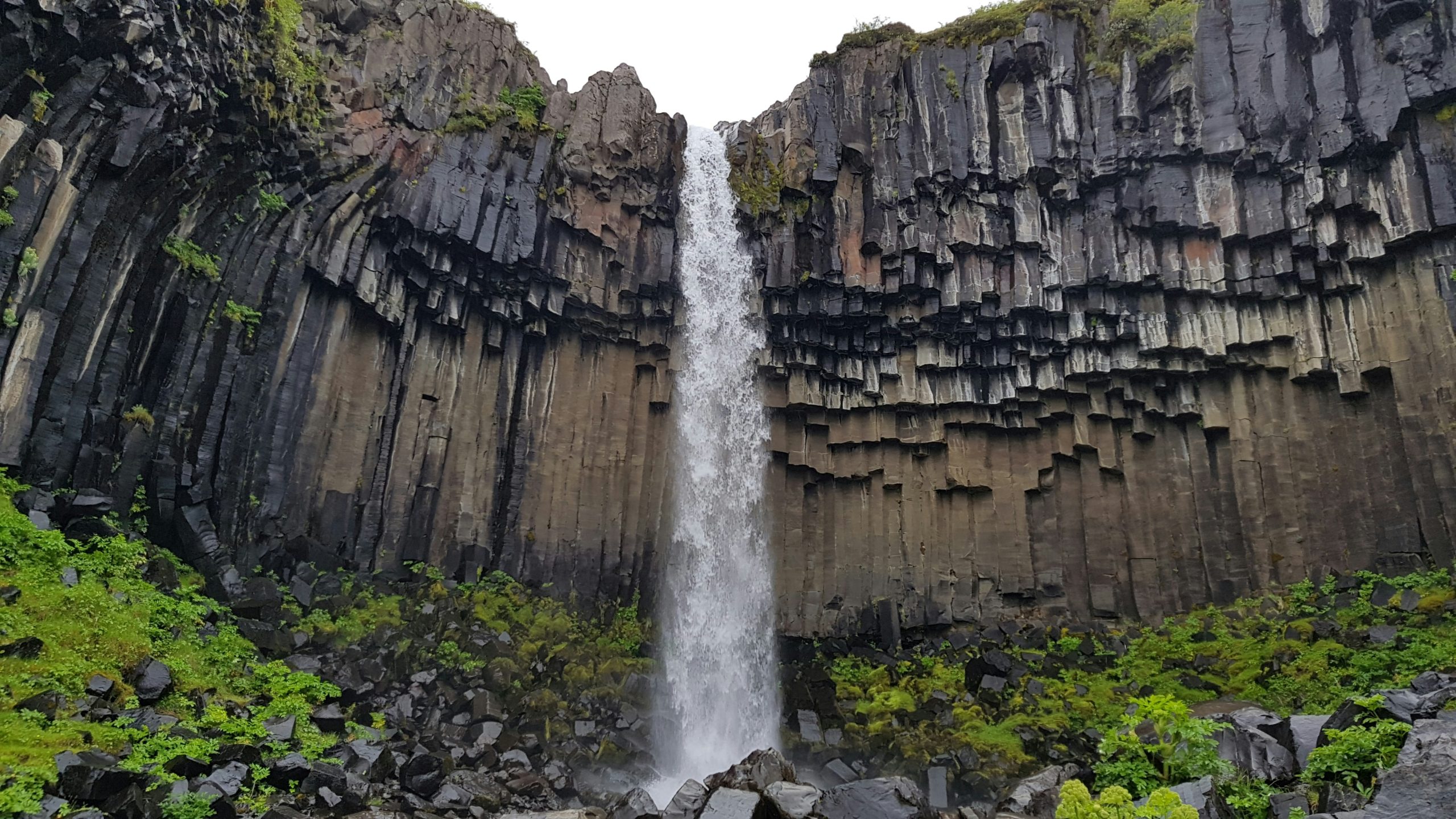 Cascada de Svartifoss en Islandia