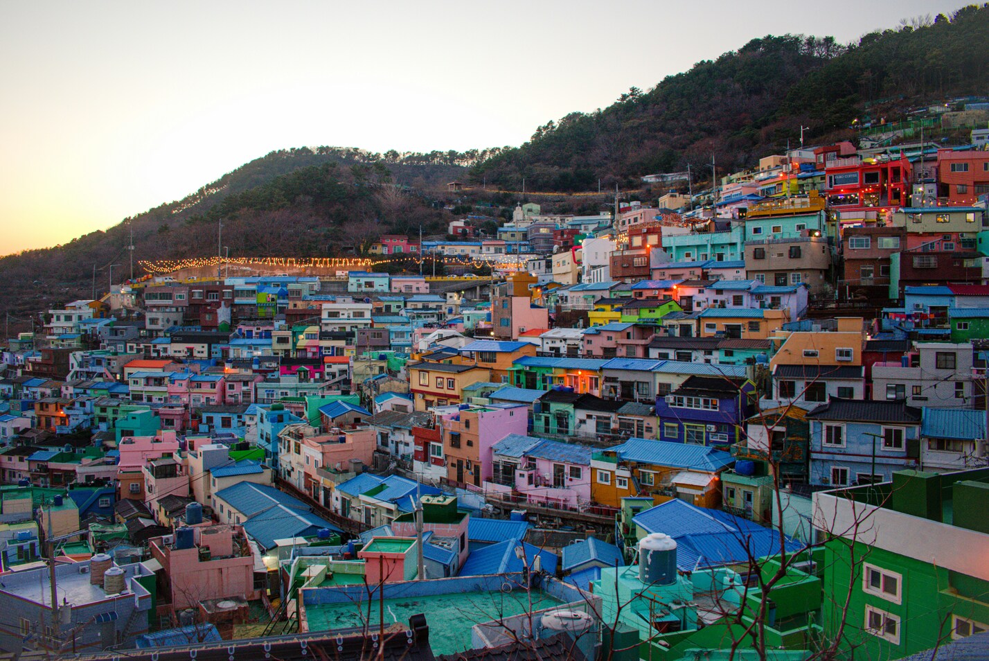 Busan casas de colores en Corea del Sur