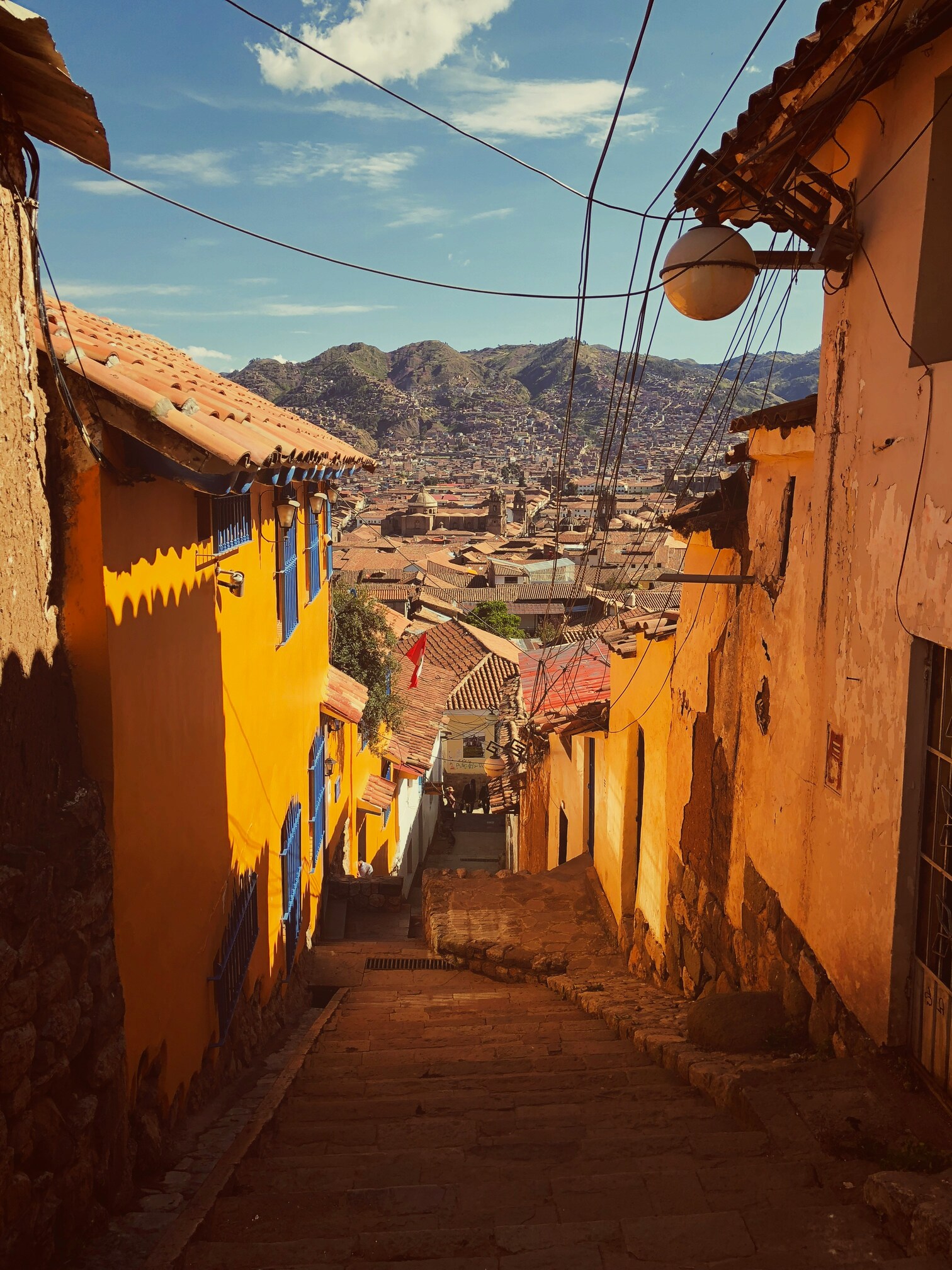 Cusco calle de la ciudad en Perú