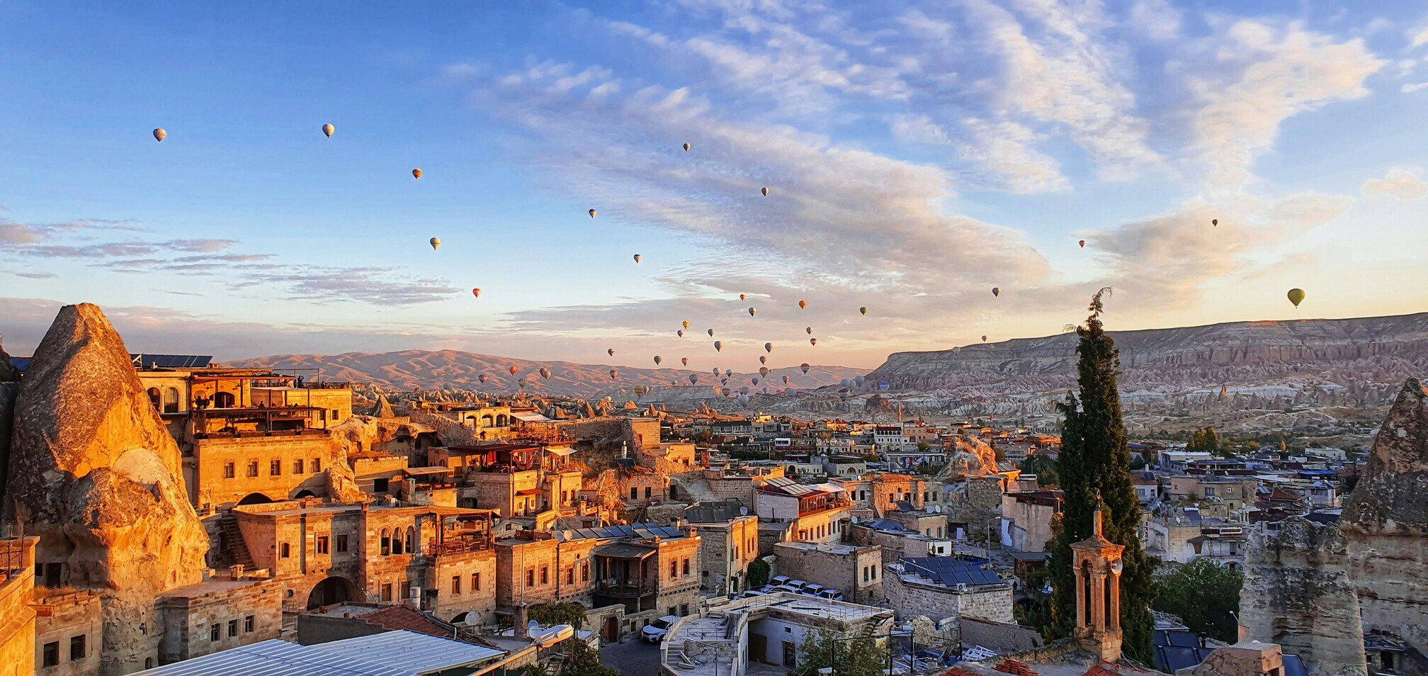 Goreme ciudad en Capadocia