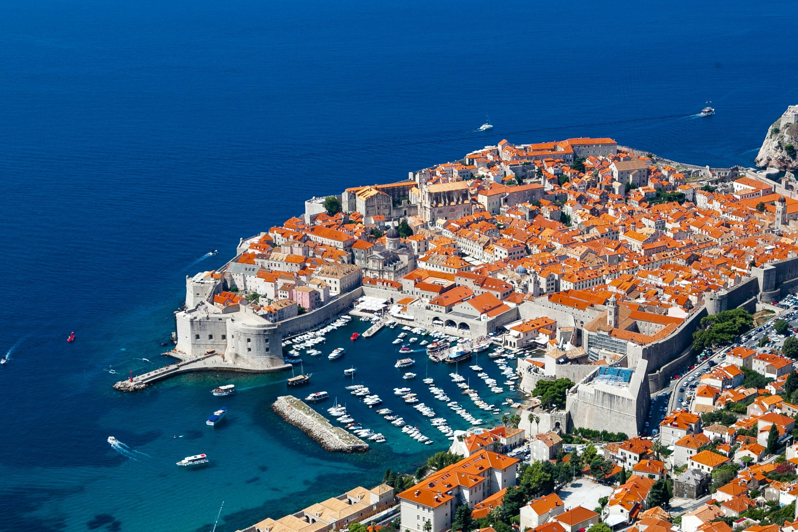 Dubrovnik vista aérea de la ciudad de Croacia
