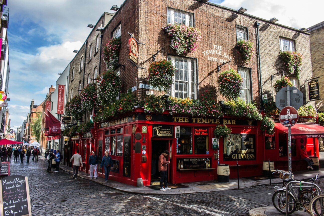 Pub típico de Dublín en Irlanda